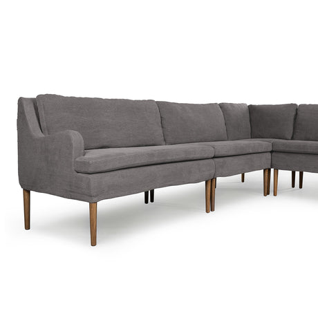 Aurelia Dining Banquette L-Shape in Broadway Denim from Four Hands - Luna Furniture