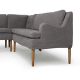 Aurelia Dining Banquette L-Shape in Broadway Denim from Four Hands - Luna Furniture