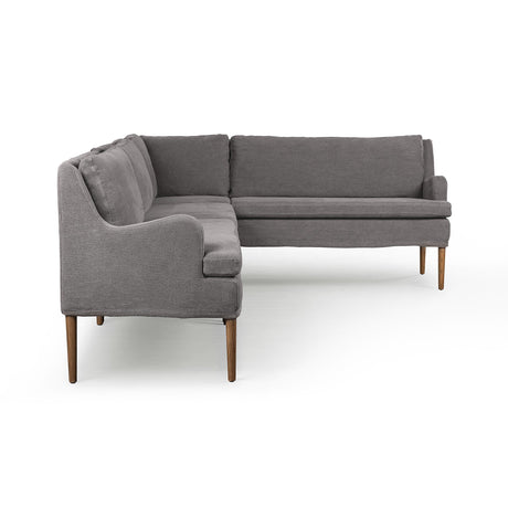 Aurelia Dining Banquette L-Shape in Broadway Denim from Four Hands - Luna Furniture