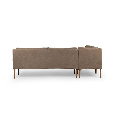 Aurelia Dining Banquette L-Shape in Broadway Coffee from Four Hands - Luna Furniture