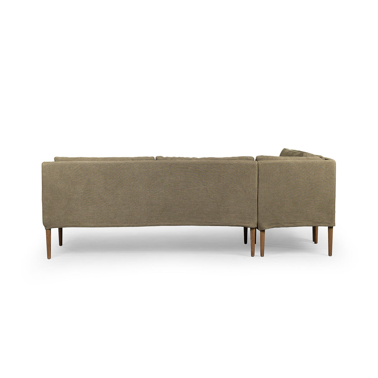 Aurelia Dining Banquette L-Shape in Broadway Olive from Four Hands - Luna Furniture