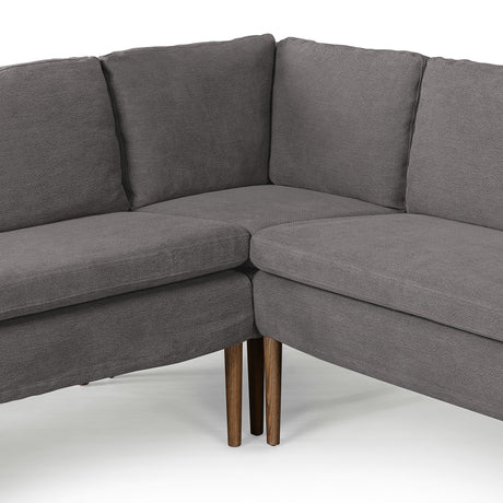 Aurelia Dining Banquette L-Shape in Broadway Denim from Four Hands - Luna Furniture