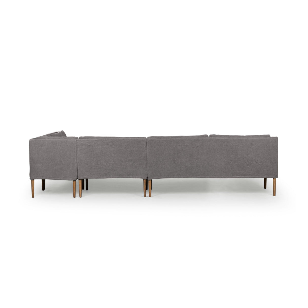 Aurelia Dining Banquette L-Shape in Broadway Denim from Four Hands - Luna Furniture