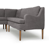 Aurelia Dining Banquette L-Shape in Broadway Denim from Four Hands - Luna Furniture