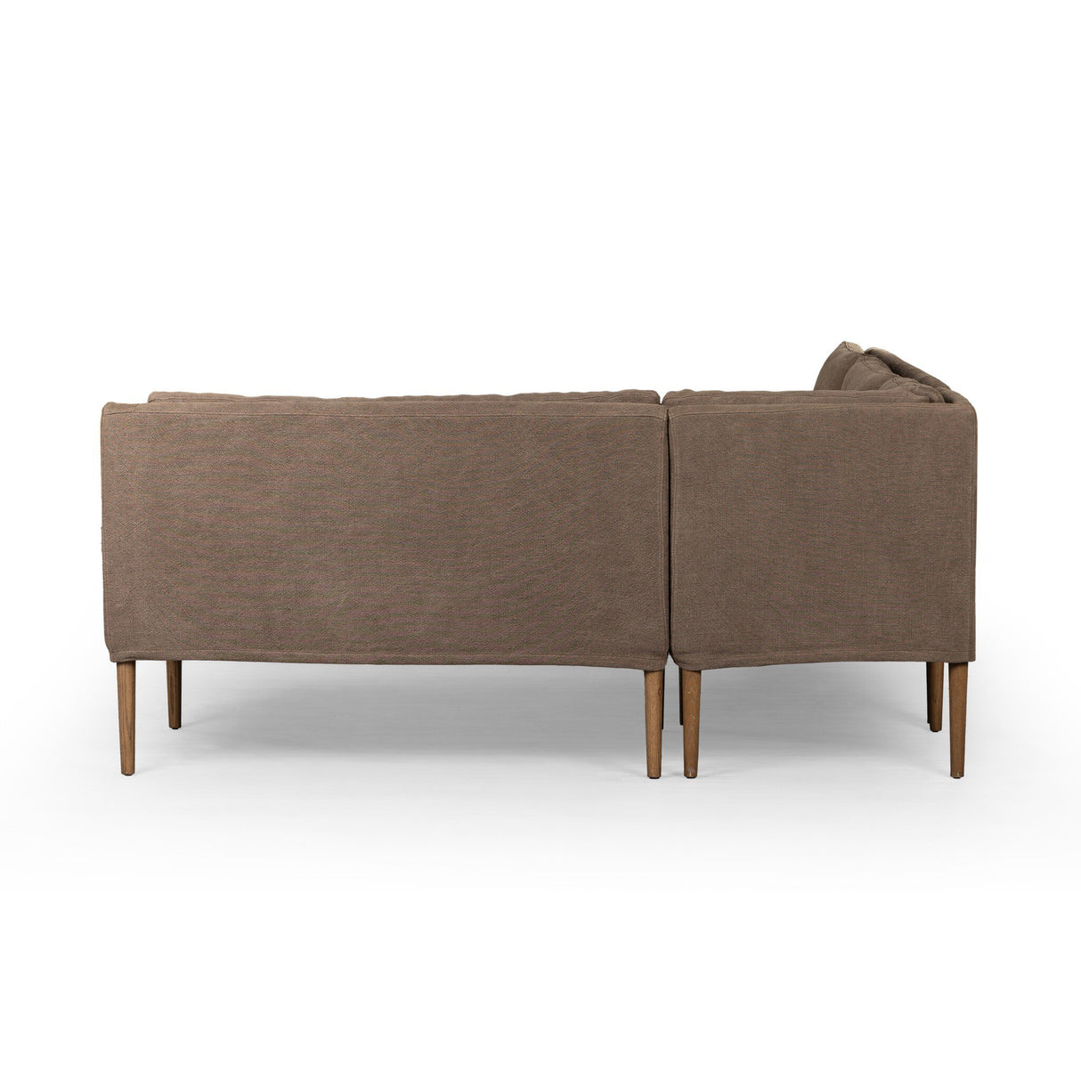 Aurelia Dining Banquette L-Shape in Broadway Coffee from Four Hands - Luna Furniture