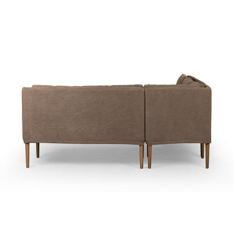 Aurelia Dining Banquette L-Shape in Broadway Coffee from Four Hands - Luna Furniture