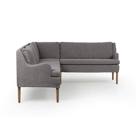 Aurelia Dining Banquette L-Shape in Broadway Denim from Four Hands - Luna Furniture