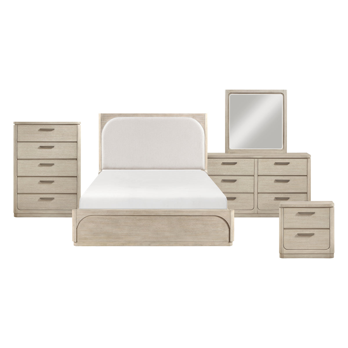 Alita Light Gray Natural Nightstand from Homelegance - Luna Furniture