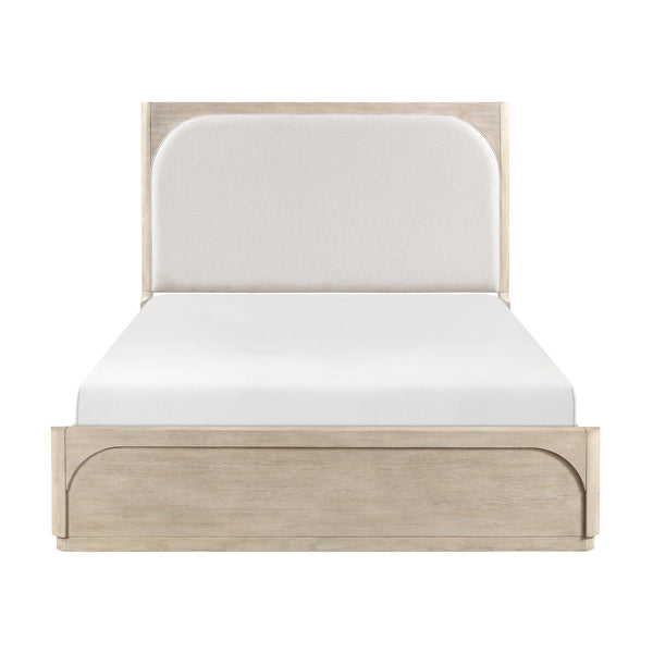 Alita Beige/Light Gray Natural King Bed