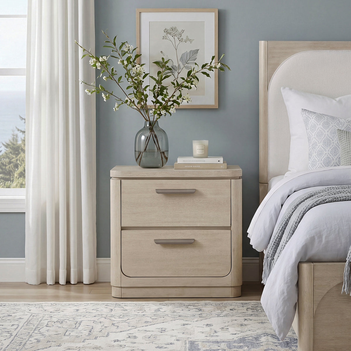 Alita Light Gray Natural Server from Homelegance - Luna Furniture