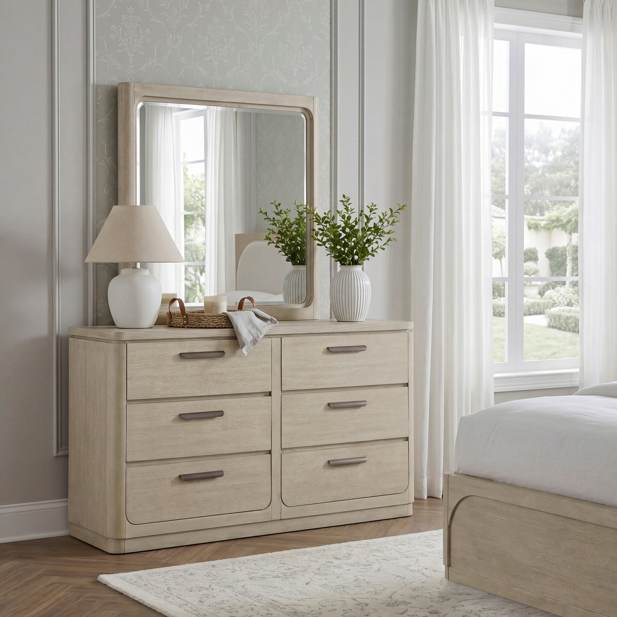 Alita Light Gray Natural Expandable Dining Table from Homelegance - Luna Furniture