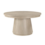 Alita Light Gray Natural Round Dining Table