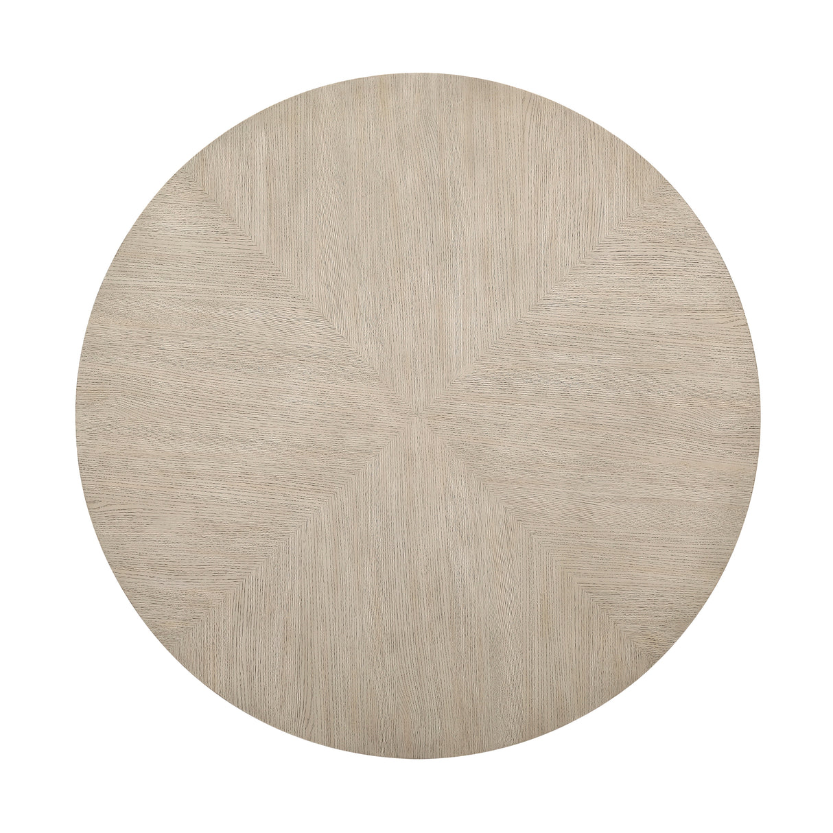 Alita Light Gray Natural Round Dining Table