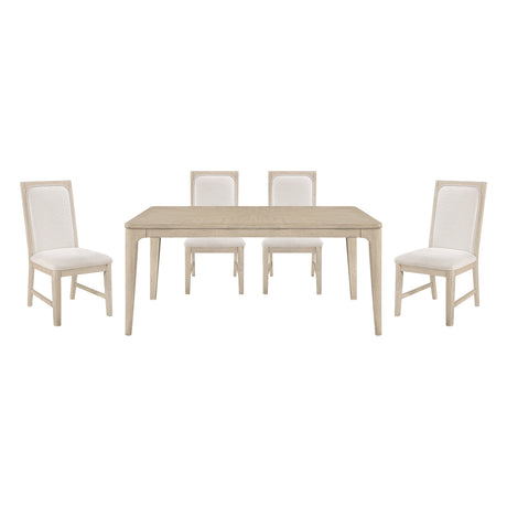 Alita Light Gray Natural 5-Piece Expandable Dining Set from Homelegance - Luna Furniture