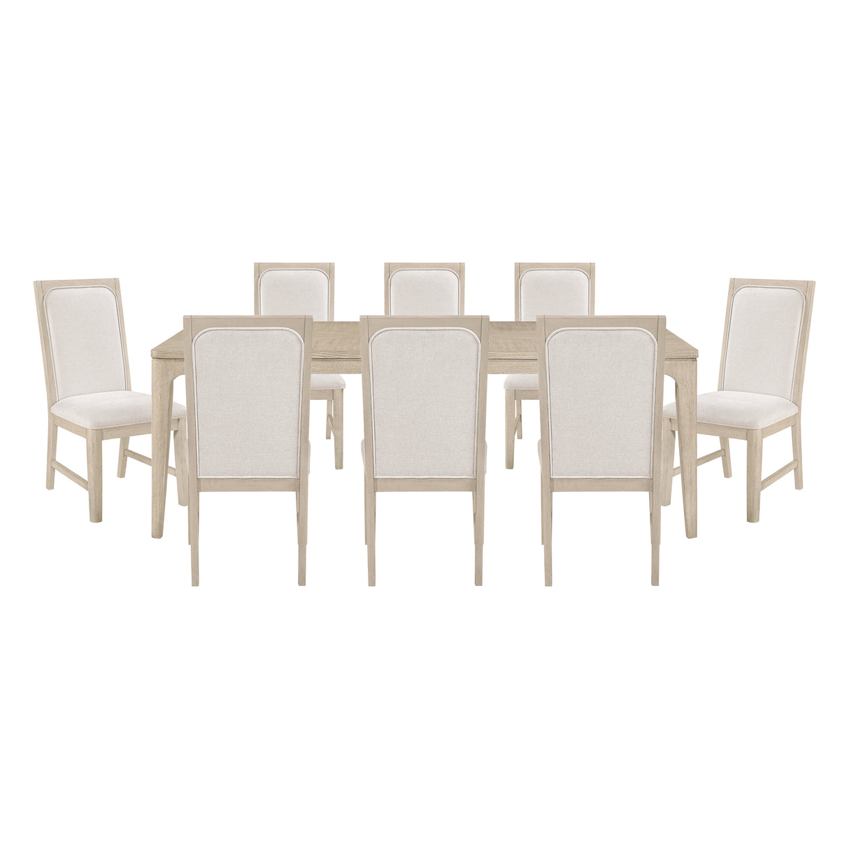 Alita Light Gray Natural 9-Piece Expandable Dining Set from Homelegance - Luna Furniture