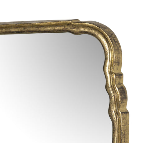 Loire Mantel Mirror in Antiqued Gold Leaf from Four Hands - Luna Furniture
