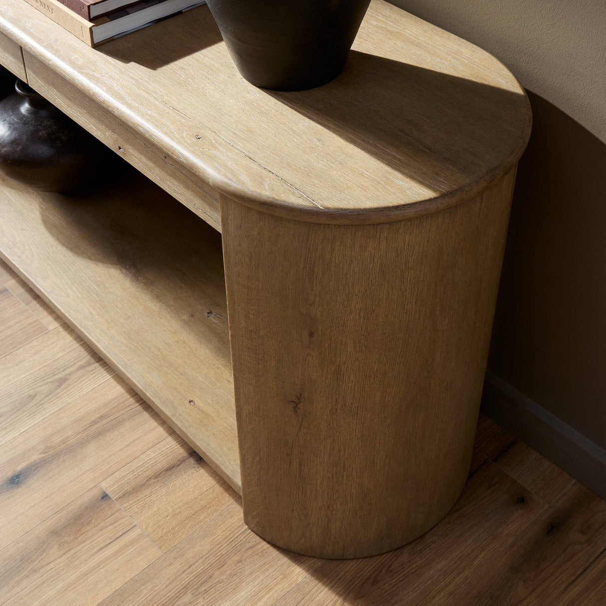 Farrow Console Table in Drifted Oak Veneer from Four Hands - Luna Furniture