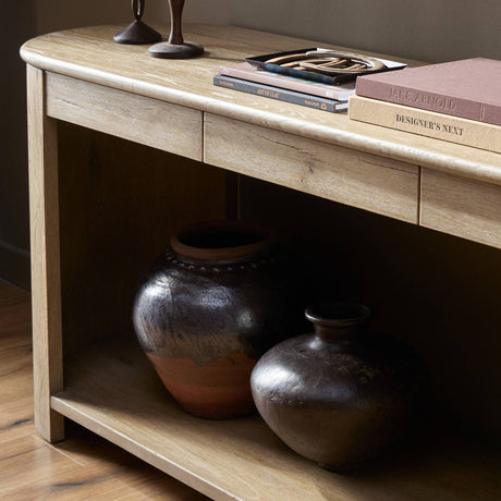 Farrow Console Table in Drifted Oak Veneer from Four Hands - Luna Furniture