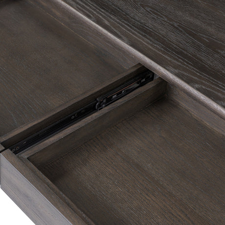 Farrow Console Table in Smoked Black Veneer from Four Hands - Luna Furniture