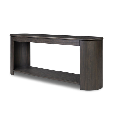 Farrow Console Table in Smoked Black Veneer from Four Hands - Luna Furniture