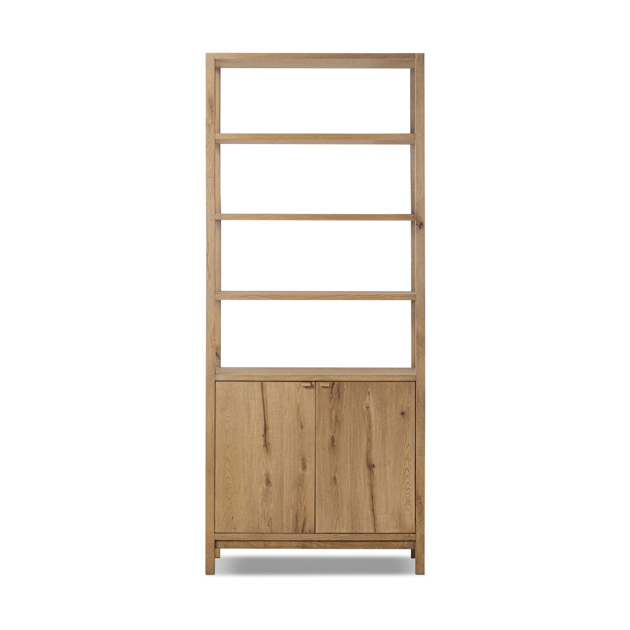 Tula Bookcase in Worn Oak Veneer – Luna Furniture