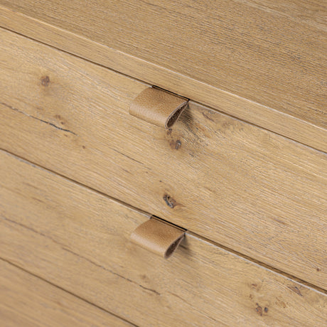 Tula Executive Desk in Worn Oak Veneer from Four Hands - Luna Furniture