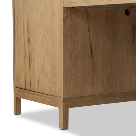 Tula Executive Desk in Worn Oak Veneer from Four Hands - Luna Furniture
