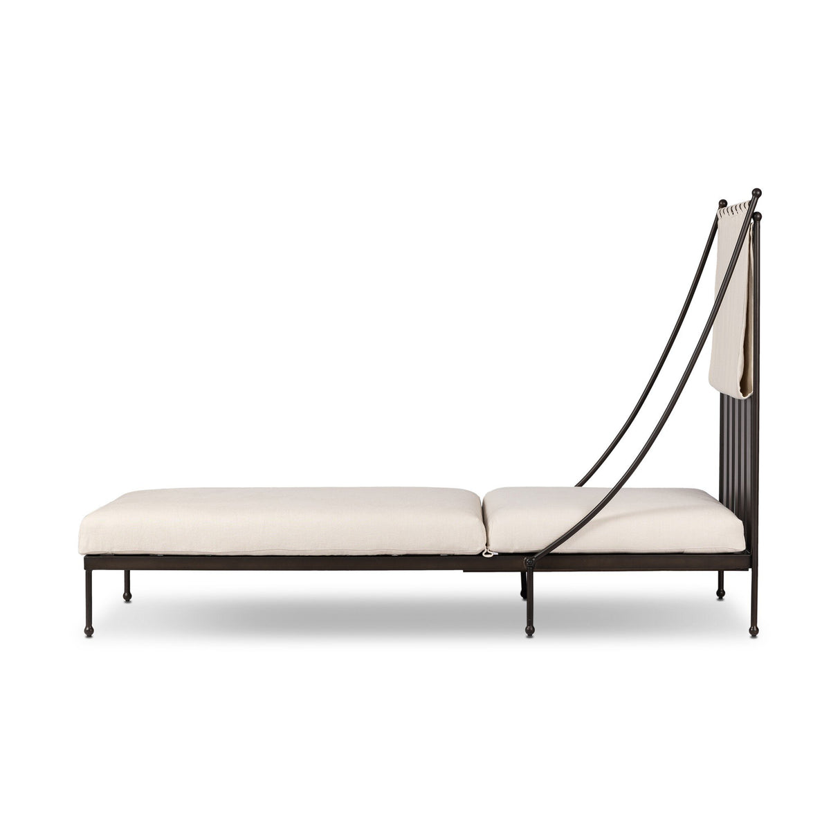 Tally Adjustable Outdoor Chaise in Bombay Flax from Four Hands - Luna Furniture