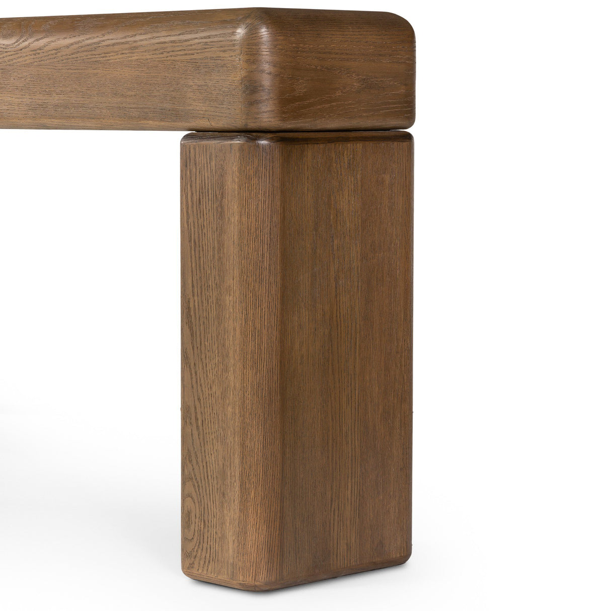 Eva Console Table in Drifted Oak Veneer from Four Hands - Luna Furniture