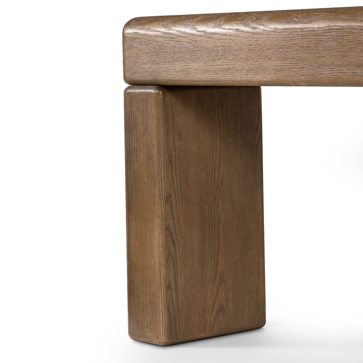Eva Console Table in Drifted Oak Veneer from Four Hands - Luna Furniture