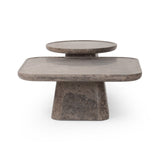 Zane Coffee Table Set in Warm Grey Marble from Four Hands - Luna Furniture