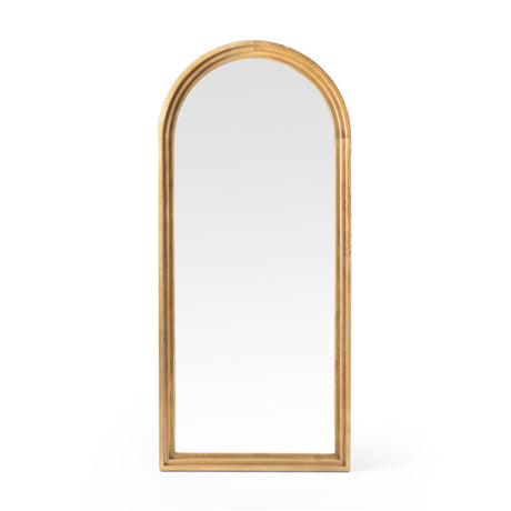 Belvin Floor Mirror in Sandy Nettlewood from Four Hands - Luna Furniture