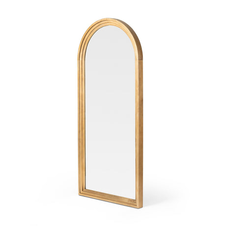 Belvin Floor Mirror in Sandy Nettlewood from Four Hands - Luna Furniture