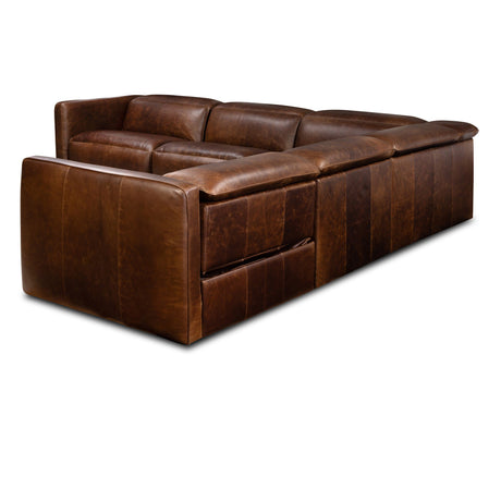 Kenlee Power Recliner 5Pc Sectional in Raleigh Cigar from Four Hands - Luna Furniture