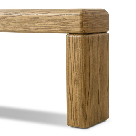 Eva Console Table in Drifted Oak Veneer from Four Hands - Luna Furniture