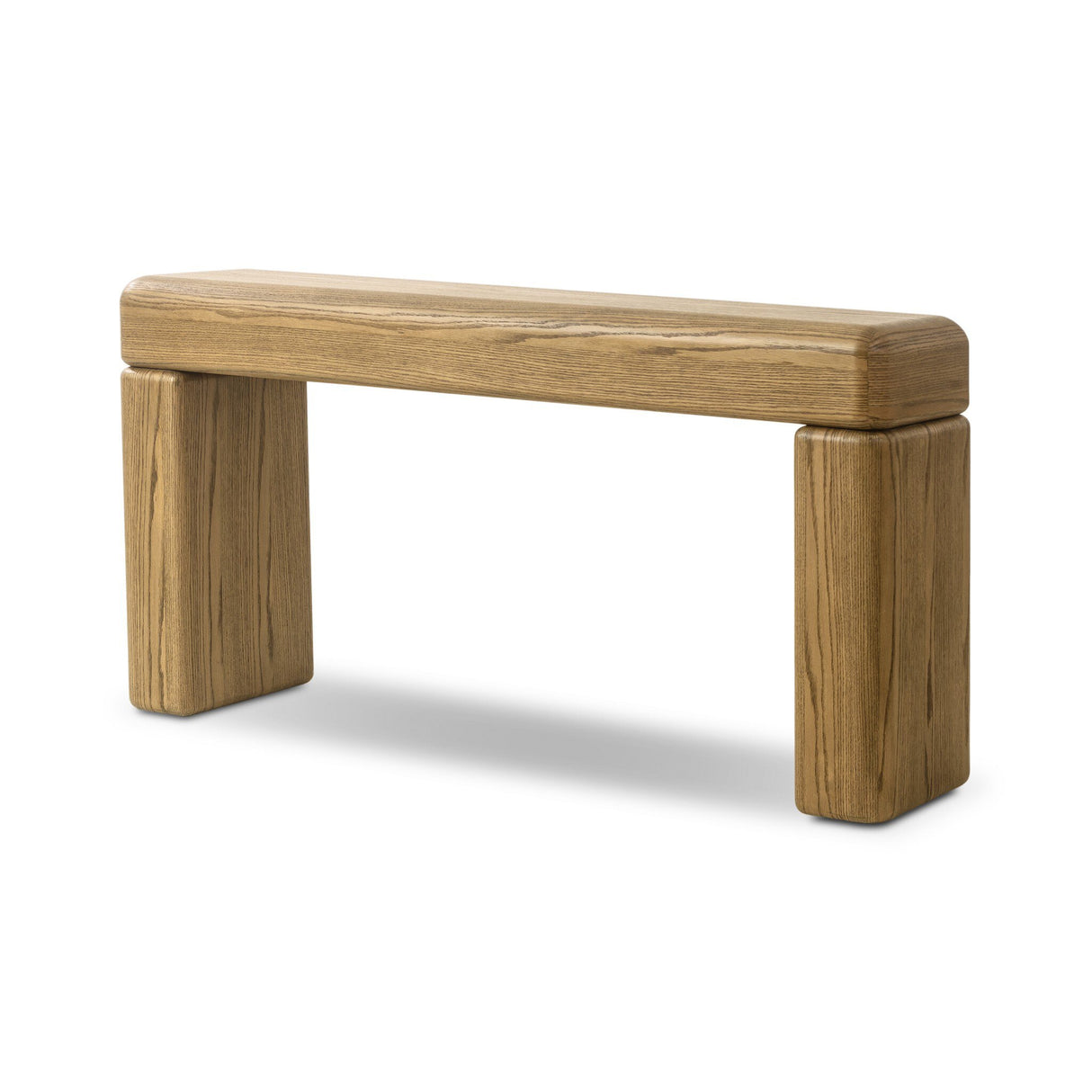 Eva Console Table in Drifted Oak Veneer from Four Hands - Luna Furniture