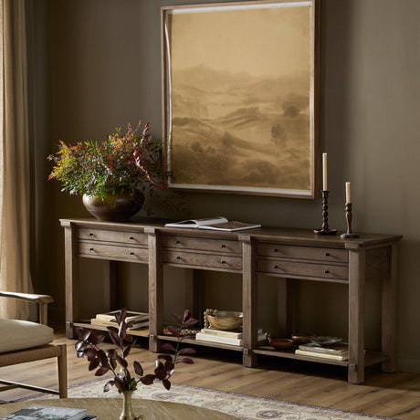 Gardendale Console Table in Tan Oak from Four Hands - Luna Furniture