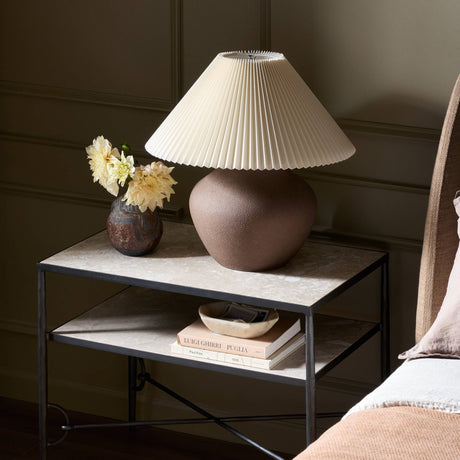 Parma Table Lamp in Textured Dark Sand Porcelain from Four Hands - Luna Furniture