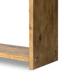 Zeno Console Table in Distressed Blonde Oak Veneer from Four Hands - Luna Furniture