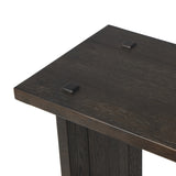 Zeno Console Table in Smoked Black Resawn Oak from Four Hands - Luna Furniture