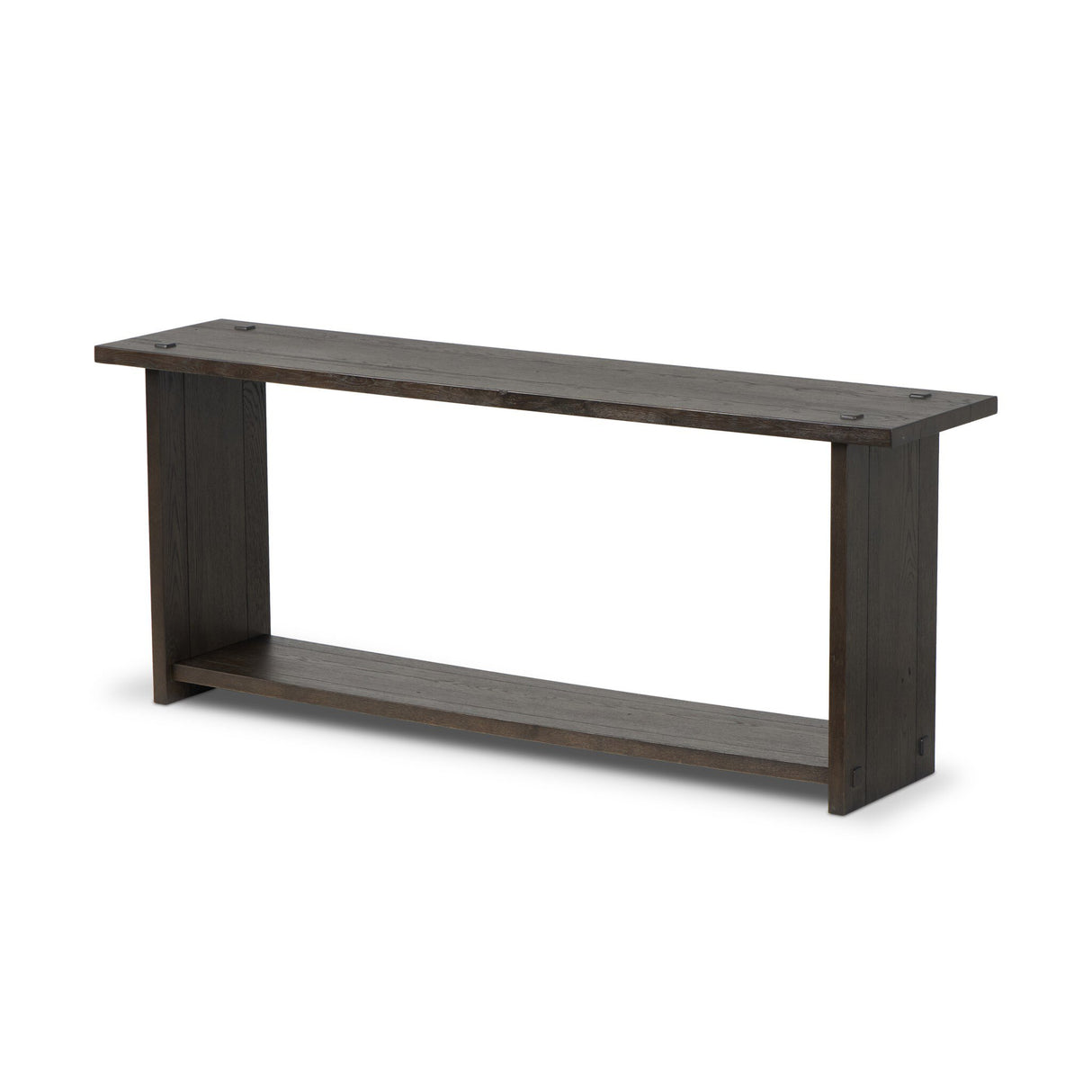 Zeno Console Table in Smoked Black Resawn Oak from Four Hands - Luna Furniture
