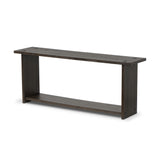 Zeno Console Table in Smoked Black Resawn Oak from Four Hands - Luna Furniture