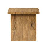 Zeno End Table in Distressed Blonde Oak Veneer from Four Hands - Luna Furniture