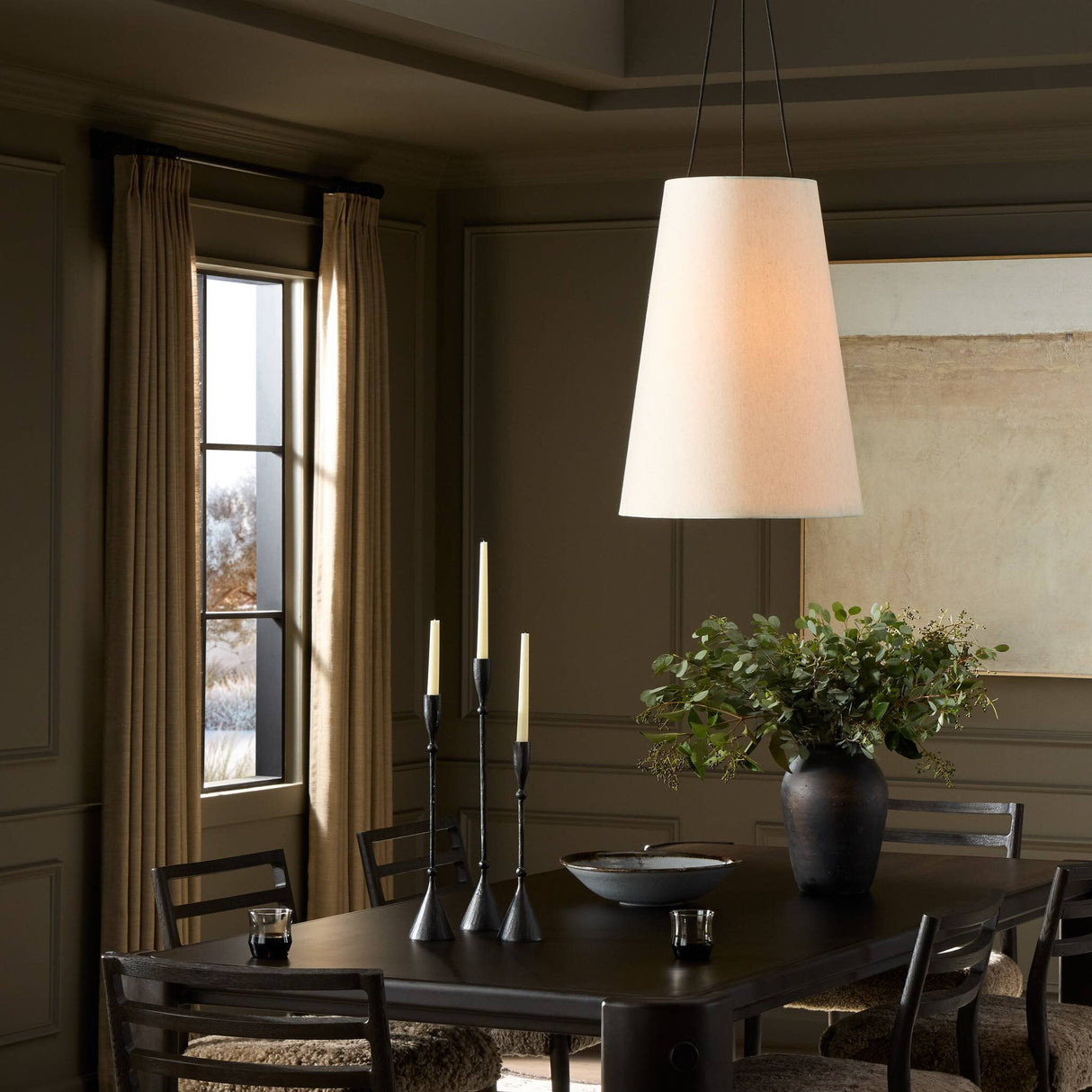 Piama Pendant in Jet Black from Four Hands - Luna Furniture