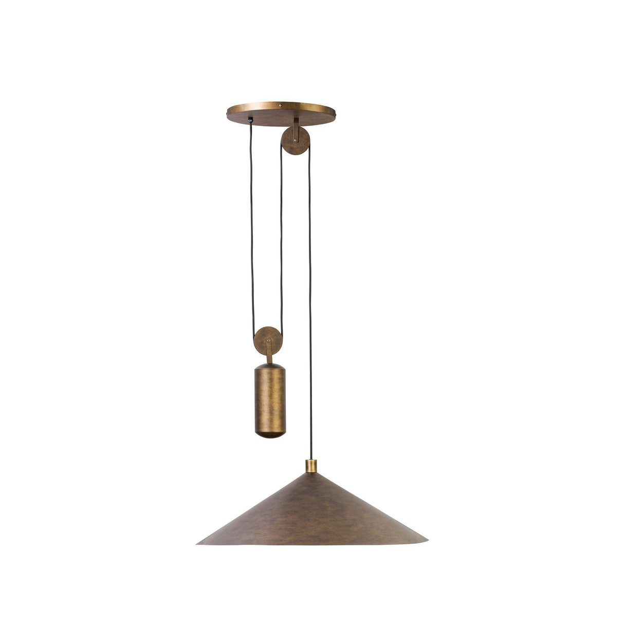 Emeric Pendant in Burnished Brass Aluminum from Four Hands - Luna Furniture