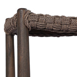 Savio Outdoor Bar + Counter Stool in Dark Textured Woven from Four Hands - Luna Furniture