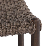 Savio Outdoor Bar + Counter Stool in Dark Textured Woven from Four Hands - Luna Furniture