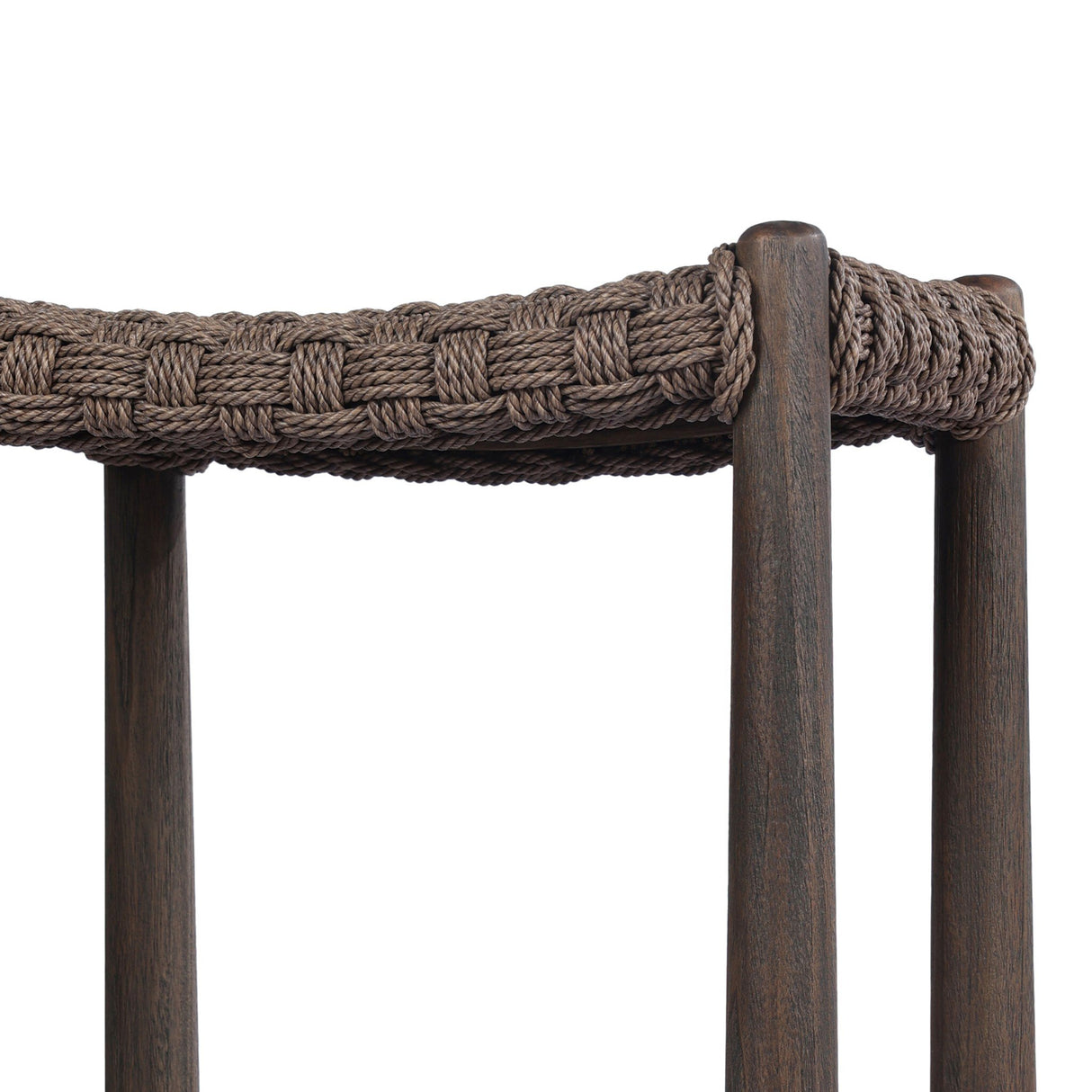 Savio Outdoor Bar + Counter Stool in Dark Textured Woven from Four Hands - Luna Furniture