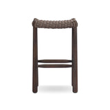 Savio Outdoor Bar + Counter Stool in Dark Textured Woven from Four Hands - Luna Furniture