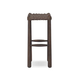 Savio Outdoor Bar + Counter Stool in Dark Textured Woven from Four Hands - Luna Furniture